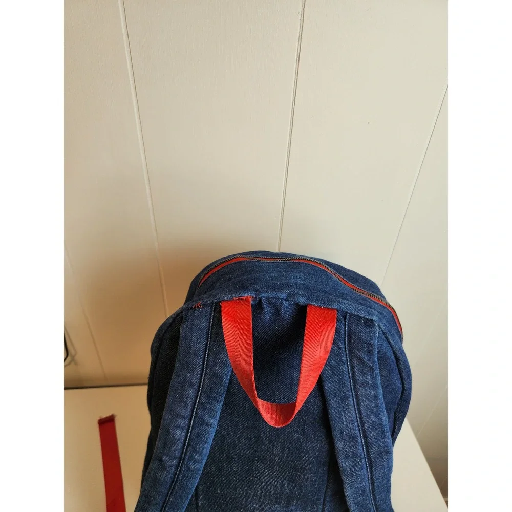 Kimes Ranch Jeans Denim Camo Backpack Blue Red Western School Bag Laptop Sleeve